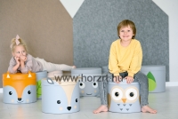 Szarvas puff pasztell