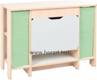 Judit két szélén nyitott, középen ajtós, polcos konyhaszekrény - juhar