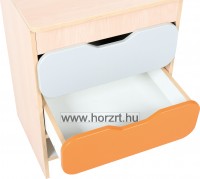 Judit 2 fiókos konyhaszekrény - juhar-színes fiókokkal