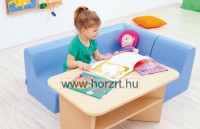 Szivacs kanapé, üm.: 31 cm, világoskék