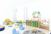 Világoskék bölcsis fotel