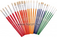 Ecsetkészlet vegyes színekben és méretben, 25 db-os