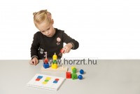 Geometriai toronyépítő, feladatkártyákkal