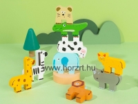 Egyensúlyozó állatok-toronyépítő