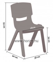 Happy Színes Szék - 34 cm - narancs