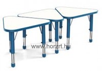 Happy Íves háromszög asztal, állítható magasságú - piros