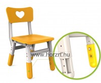 Happy Színes Szék, szívecskés, állítható magasságú - piros 24 hó+