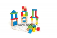 Hape színes építőkockák - 50 db-os készlet - 12 hó+