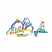 Hape természet piramis építő 24 hó+