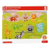 Hape Fogantyús puzzle - vadállatok 24 hó+