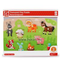 Hape Fogantyús Puzzle - Háziállatok - 24 hó+