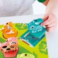 Hape Hangoskodó állatok- formaillesztő puzzle - 12 hó+
