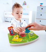 Hape Hangoskodó állatok- formaillesztő puzzle - 12 hó+