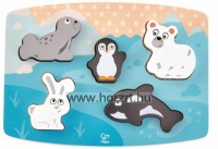 Hape Tapintós puzzle - Sarkvidéki állatok - 24 hó+