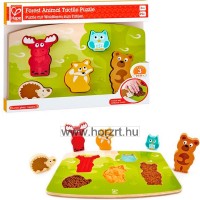 Hape Tapintós puzzle - Erdei állatok - 24 hó+