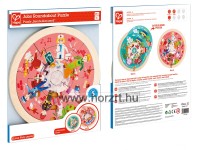 Hape 2 oldalú kör puzzle - munkahely és foglalkozások