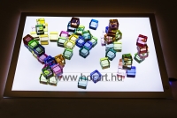 Átlátszó kockák készlete 10 darabos