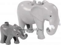 Junior építőkocka kiegészítő készlet - állatok és kerítéselemek, 100 darabos 24 hó+