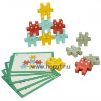 Nyuszitorony építő - feladatkártyákkal, GOULA 24 hó+