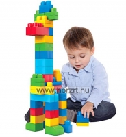 Bébi építőkocka készlet táskában, 60 db 12 hó+