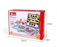 Mozaik építő alaplappal ötletfüzettel - vizuális készségfejlesztő <br> 208 db-os készlet<br>DUBIE