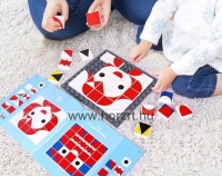 Mozaik építő alaplappal ötletfüzettel - vizuális készségfejlesztő <br> 208 db-os készlet<br>DUBIE