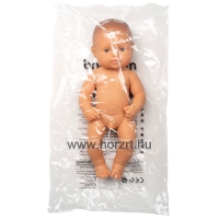 Európai baba - fiú, kopasz, fürdethető, 33 cm 10 hó+