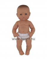 Európai baba - lány, kopasz, fürdethető, 33 cm 10 hó+