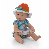 Ázsiai baba - lány, kopasz, fürdethető, 32 cm 12 hó+