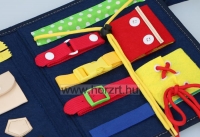 Montessori típusú készségfejlesztő kreatív rejtvénytáska játék