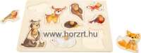 Erdei állatok - fogantyús puzzle 12 hó+