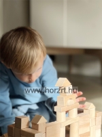 Fa építőkocka 100 db-os, natúr