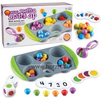 Mini Muffin - szortírozó készlet, finommotorika csipesszel