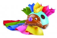 Finommotorikát fejlesztő sündisznó színes szövetzsebkendőkkel