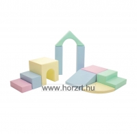 Modulkészlet kicsiknek II. világos pasztell színben - mozgásfejlesztő szivacsmodul  24 hó+