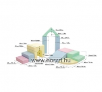 Modulkészlet kicsiknek II. világos pasztell színben - mozgásfejlesztő szivacsmodul  24 hó+