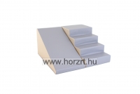 Modulkészlet kicsiknek - Lépcső és Lejtő - mozgásfejlesztő szivacsmodul, bézs-szürke 24 hó+