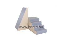 Modulkészlet kicsiknek - Lépcső és Lejtő - mozgásfejlesztő szivacsmodul, bézs-szürke 24 hó+