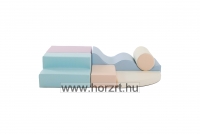 Modulkészlet kicsiknek III. világos pasztell- mozgásfejlesztő szivacsmodul  24 hó+