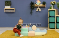 Modulkészlet kicsiknek III. világos pasztell- mozgásfejlesztő szivacsmodul  24 hó+