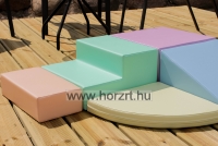 Modulkészlet kicsiknek V. világos pasztell - mozgásfejlesztő szivacsmodul 24 hó+