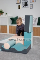 Modulkészlet kicsiknek VI. világos pasztell - mozgásfejlesztő szivacsmodul  24 hó+