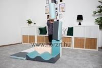 Modulkészlet kicsiknek VI. világos pasztell - mozgásfejlesztő szivacsmodul  24 hó+