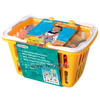 Élelmiszer szett bevásárló kosárban