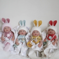 Fiú baba zöld szettben - fürdethető, 26 cm 24 hó+