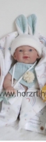 Fiú baba zöld szettben - fürdethető, 26 cm 24 hó+
