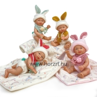 Fiú baba zöld szettben - fürdethető, 26 cm 24 hó+