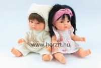 Lány baba - hajas, fürdethető,<br>37 cm 24 hó+