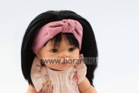 Lány baba - hajas, fürdethető,<br>37 cm 24 hó+