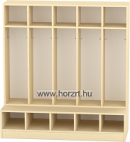 Komfort gyermeköltöző 5 fős-juhar,alul ajtós